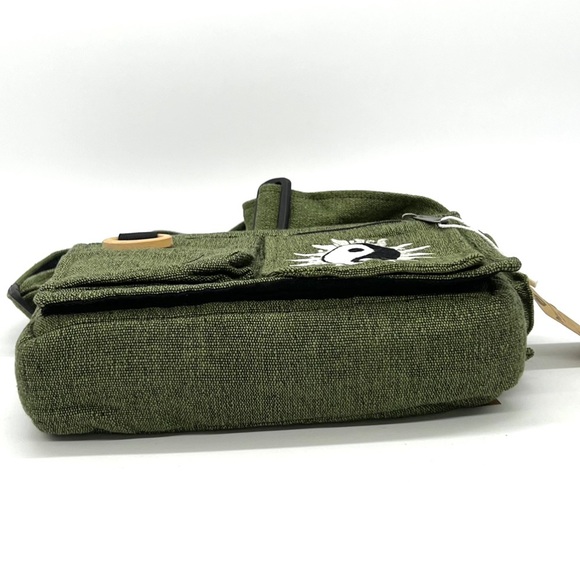 Messenger Bag Sustainable Eco bag Handmade Gift Yin Yang Embroidery - Picture 4 of 8